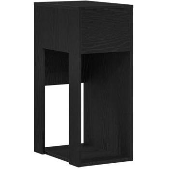 Stylish Black Computer Tower Stand with Drawer 30x44x74 cm
