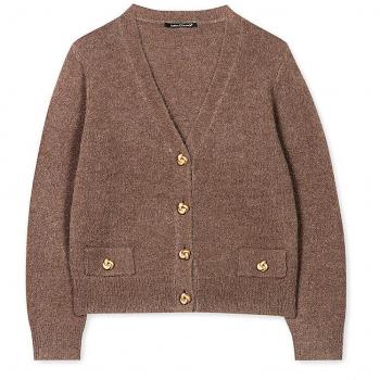 Luisa Cerano Alpaka-Mix Cardigan Größe 38 Braun