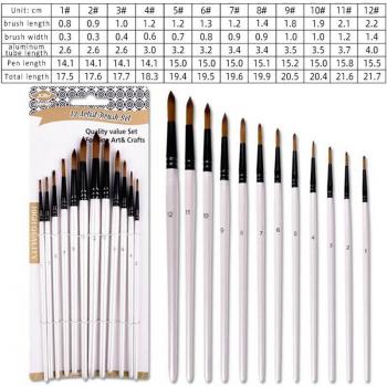 12Pcs Multi-function Watercolor Paint Brushes