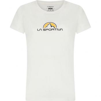 La Sportiva Footstep Damen Tee S (Weiß / Gelb)
