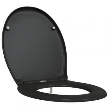 Standard-Ovaler WC‑Sitz in Schwarz – Plastik von VidaXL