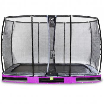 EXIT Elegant Outdoor‑Trampolin 244 × 427 cm – lila, Hochwertiges Sicherheitsnetz