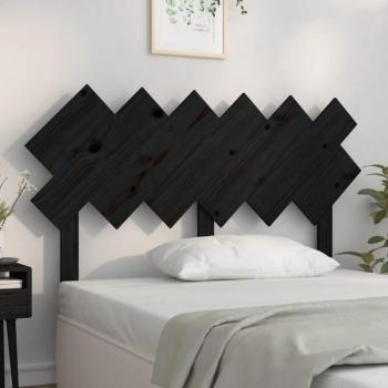 Tête de lit en bois noir 132x3x81 cm