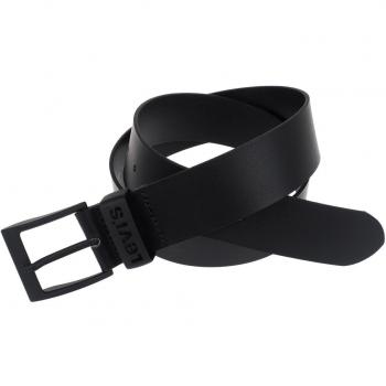 Levi's Cintura Ashland Metal in pelle nera, lunghezza 80 cm