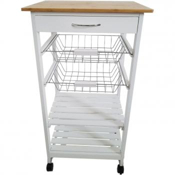 Verdulero de Cocina Oporto 85x39x12 cm, Blanco-Miel