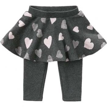 Toddler Heart Print Ruffled Pants