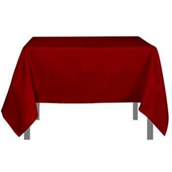 Nappe en polyester rouge carrée 180 x 180 cm