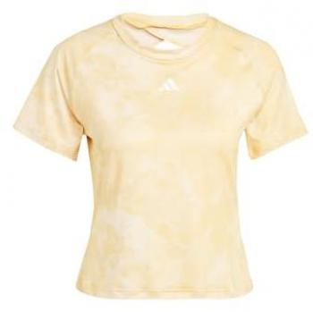 Adidas Women’s Recycled Yellow Performance T‑Shirt – Tie‑Dye