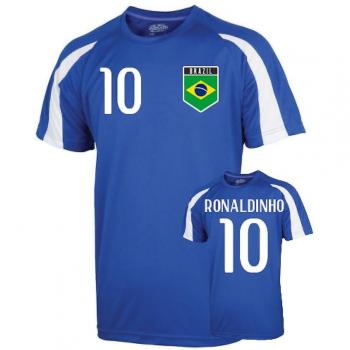 Shorts & T-shirt Brésil Formation Ronaldinho 10 – Bleu Kids (9‑11)