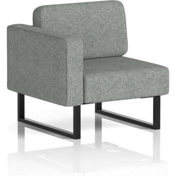 Black‑Legged Brixworth Right Modular Seat in Rivet Cloth (Prime)