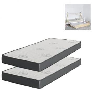 Pack 2 Colchones MueMue: Cama + Elevable Viscoelástico 90x190x20/90x190x15