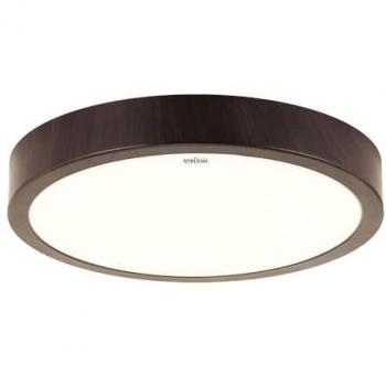 Deckenleuchte LED Metall Ø 48 cm Wenge IP44 neutralweiß 4100 K 2520 lm