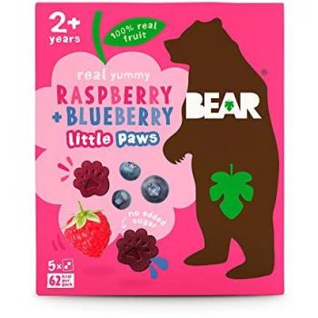 Bear Paws Mini Fruit Shapes – Strawberry & Apple, 20 g, 18‑Piece Bundle