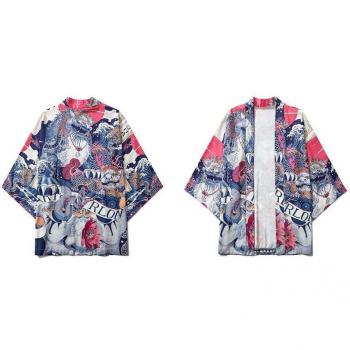 Manteau GONTHWID Lion en imprimé japonais