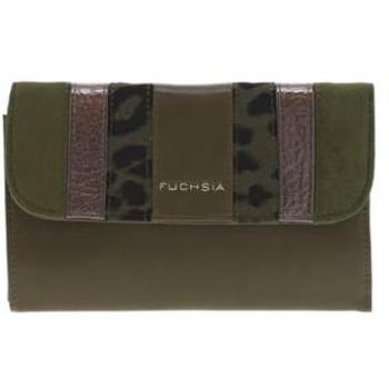 Portefeuille Femme – Vert, Taille Unique, Couleur Kaki, Coupe Élégante, Design Pratique