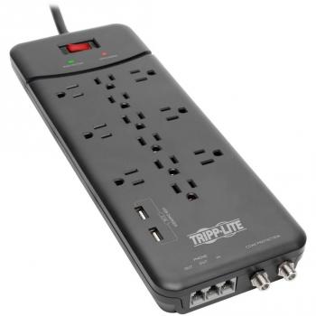 Tripp Lite 12-Outlet Surge Protector with Tel/Modem/Coax Protection