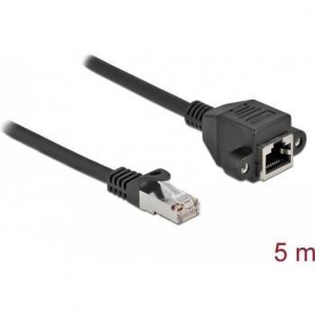 NetGuard 6A 5 m Cat‑6a Shielded Extension Cable, Black