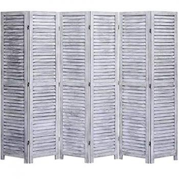 tlg. Raumteiler Grau 210×165 Cm Holz