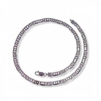 Cadena de plata para hombre 60 cm 6 mm con mosquetón