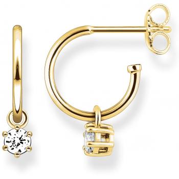 Thomas Sabo 925 Sterling Silber Creole mit vergoldetem Gelbgold