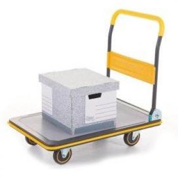 Premium 300kg Folding Trolley – 91.4 x 62 x 87 cm, Fixed Swivel Castors, Yellow Finish