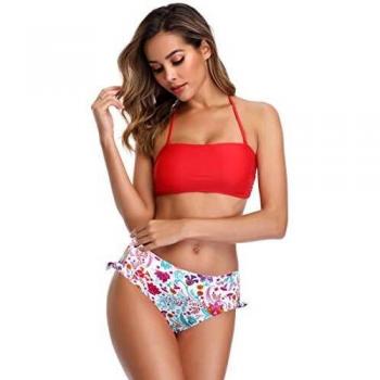 SHEKINI Costume da Bagno Donna Halter Top Bikini