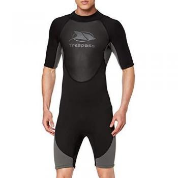 Trespass Black 3mm Short 7mm Zip Scuba Wetsuit for Men Medium