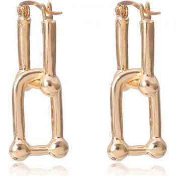 Punk Gold Geometric Clipper Earrings – Ingemark Statement Piece