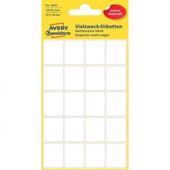 Avoiré Stickers Polyfonctionnels 3043 – Blanc – 18 × 22 mm