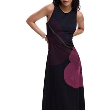 Black XS Desigual Virginia Asymmetric Dress