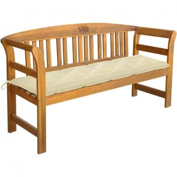 Banc de Jardin en Acacia Massif avec Coussin