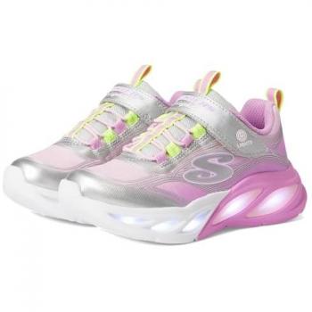 Skechers Niña S-Lights Cosmic Glow en Color Plata