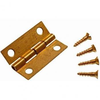 Jewelry Box Mini Hinges with Pins Brass 25mm (100 pairs)