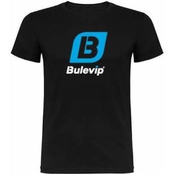 Bulevip zwarte short sleeve tee voor heren, L
