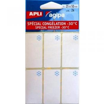 Étiquettes de congélation APLI 25x50 mm