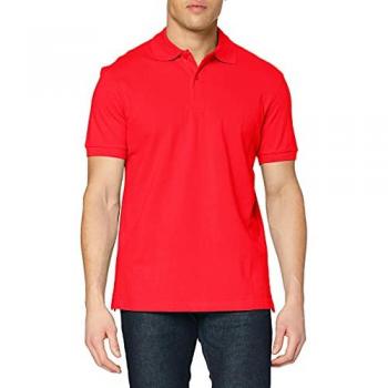 Stedman Premium Poloshirt Herren Henry Rot Baumwolle X-Large