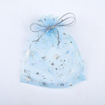 50Pcs Star Organza Bags 9x12cm