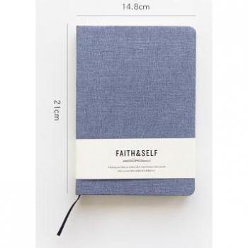 Beige Baumwolle Leinen Notizbuch für Milchplanung