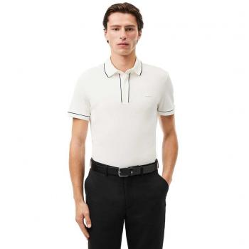 Polo Lacoste Smart Paris Manches Courtes Blanc Noir – S