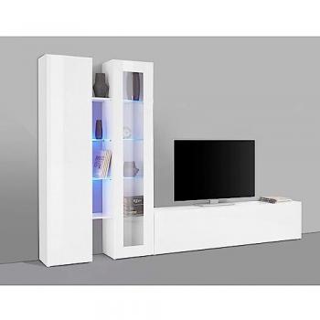 Web Furniture Wohnwand-Set (Weiß) – 4 Stück, 280 × 180 × 30 cm