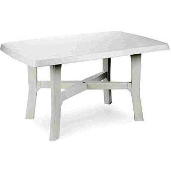 Mesa de resina blanca Progarden 138x88x72 cm