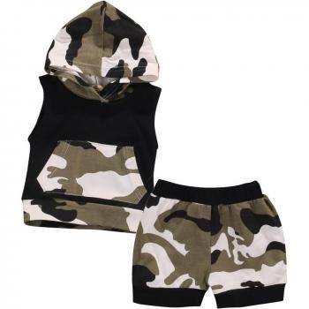 Ensemble t-shirt et short camouflage pour enfant en bas âge 0-24M