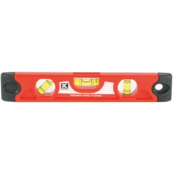 Kapro 227 V‑Groove Level – 9‑Inch, Magnet Strip, Rubber End Caps, Colored Vial Set