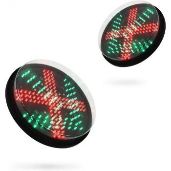 Sistema de Luces LED 12 para Semáforos: Horquilla Roja, Flecha Verde