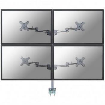 Desk Mount Quad 10-27in Silver