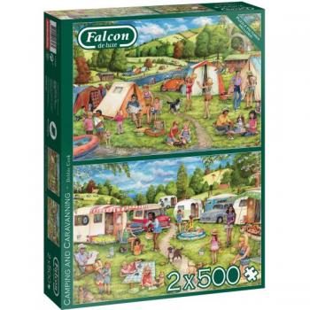 Jumbo Puzzle 2x500 Falke Namiot (500 Teile)