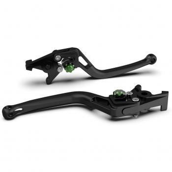 Levier d'embrayage LSL BOW L22 – Perle Noire Soufflée / Vert Taille Standard