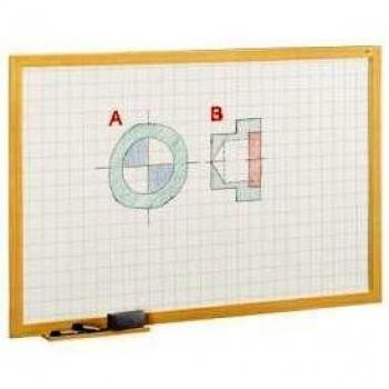 Pizarra blanca cuadrada con marco Faibo 100x200cm