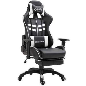 VidaXL Chefsessel für Büro & Gaming – weißer, höhenverstellbarer Sitz