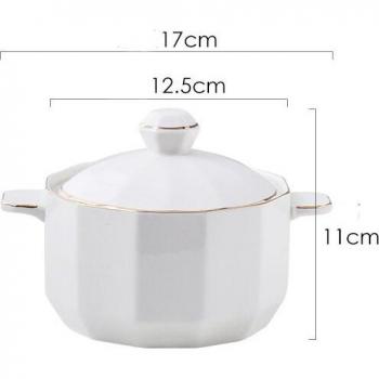 Ceramic Instant Noodles Bowl with Lid